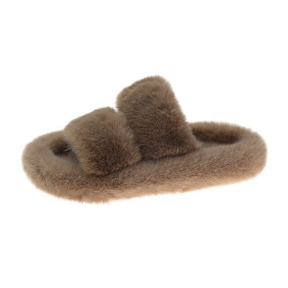 Women shoes Woman Slippers New Winter Fashion Shoes For Women Platform Slippers Faux Fur Warm Shoes Female Slides Variety colors