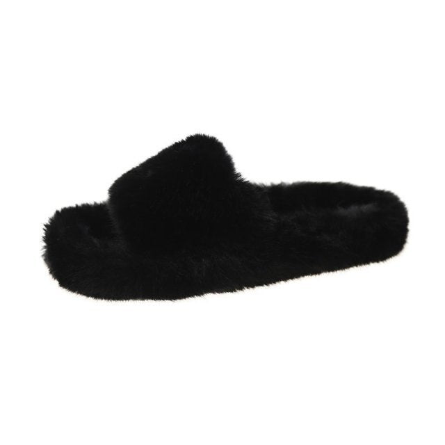 Women shoes Woman Slippers New Winter Fashion Shoes For Women Platform Slippers Faux Fur Warm Shoes Female Slides Variety colors