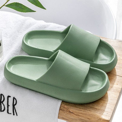 Unisex Thick Platform Slippers Summer Beach Eva Soft Sole Slide Sandals Leisure Quick-drying Indoor Bathroom Anti-slip Shoes