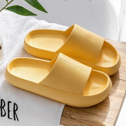 Unisex Thick Platform Slippers Summer Beach Eva Soft Sole Slide Sandals Leisure Quick-drying Indoor Bathroom Anti-slip Shoes