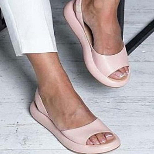 Woman Sandals Fashion Comfortable Sandals Women Summer Fashion Low Heel Retro Peep Toe Ladise shoes Vintage Plus Size 35-43