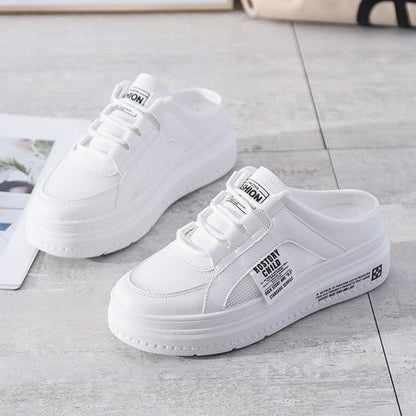 Half Slippers Women  New Summer Slip-on Shoes Thick Soles Outside Wear Heighten Shoes for Women Sneakers Lady Shoes Women