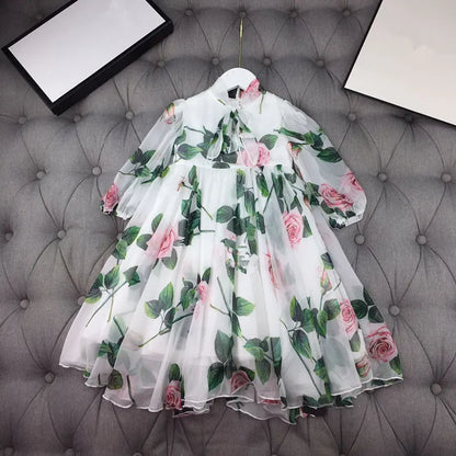 Girls Dresses Kids Children Clothing Summer spring autumn Girl Lace Princess Party Dress children dress 542 Y2