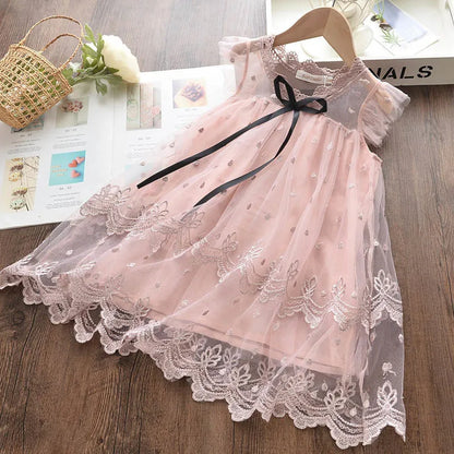 Bear Leader Girl Dresses Summer New Girls Dress Flowers Print Dress Casual Girls Flying Sleeve Dress Baby Kids Clothing Vestidos LJ200923