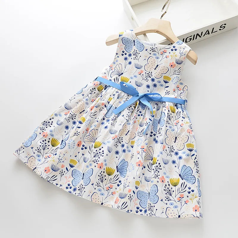 Bear Leader Girl Dresses Summer New Girls Dress Flowers Print Dress Casual Girls Flying Sleeve Dress Baby Kids Clothing Vestidos LJ200923