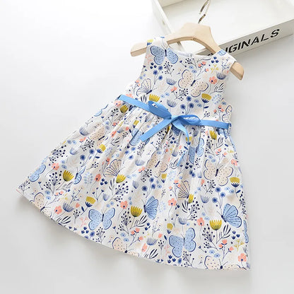 Bear Leader Girl Dresses Summer New Girls Dress Flowers Print Dress Casual Girls Flying Sleeve Dress Baby Kids Clothing Vestidos LJ200923