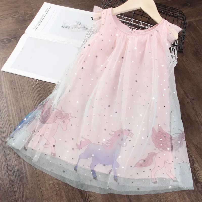 Bear Leader Girl Dresses Summer New Girls Dress Flowers Print Dress Casual Girls Flying Sleeve Dress Baby Kids Clothing Vestidos LJ200923