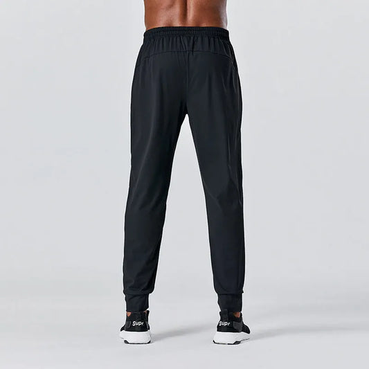 mens tracksuit Sports Pants Fitness Training Running Fast Dry Outdoor Mountaineering Leisure Slim black