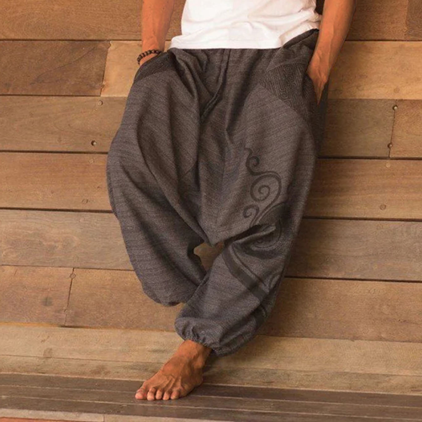 xiangtuibao - Men's Retro Tribal Harem Pants