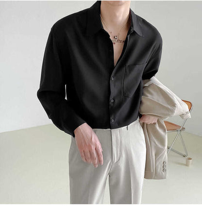 xiangtuibao - Button down Collar Shirt for Men