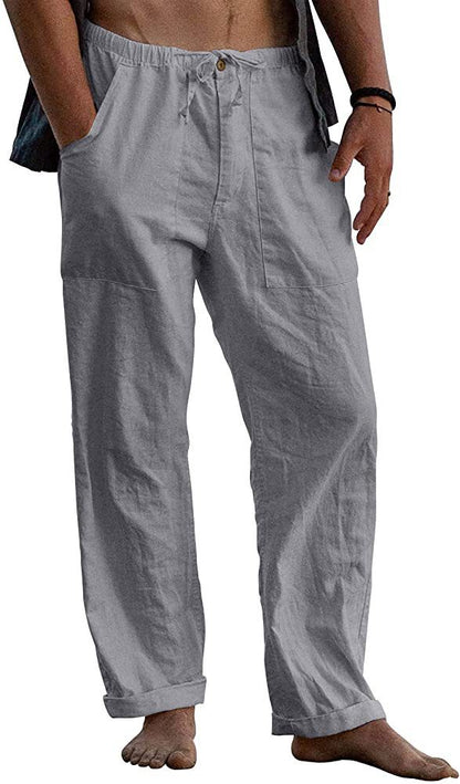 xiangtuibao - Men's Outdoor Cotton Linen Casual Pants