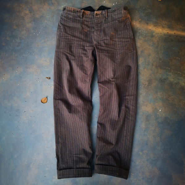 xiangtuibao - Men's Vintage French Striped Pepper And Salt Striped Cargo Pants