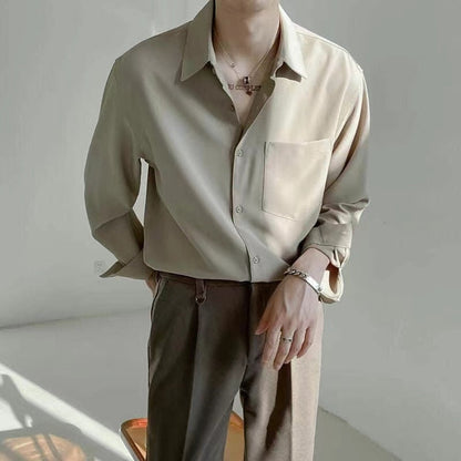 xiangtuibao - Button down Collar Shirt for Men