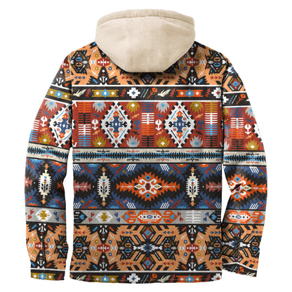 xiangtuibao - Men's Autumn & Winter Outdoor Casual Vintage Ethnic Print Hooded Jacket