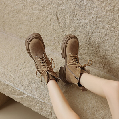 xiangtuibao Autumn Women Boots Round Toe Chunky Heels Platform Boots for Women Fashion Ankle Boots Winter Boots Women Zapatos De Mujer