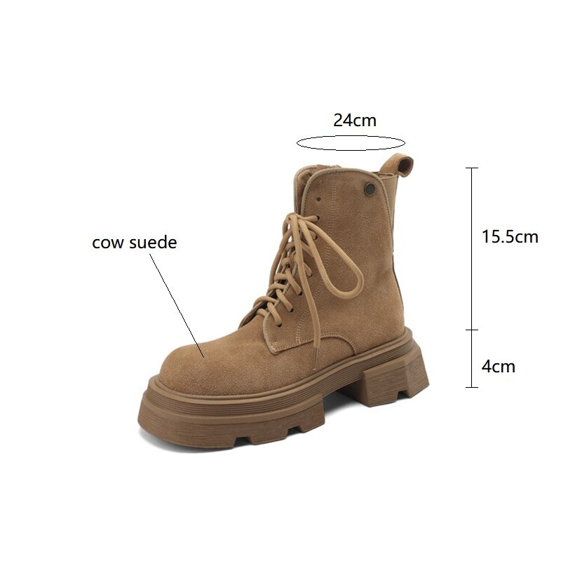 xiangtuibao Autumn Women Boots Round Toe Chunky Heels Platform Boots for Women Fashion Ankle Boots Winter Boots Women Zapatos De Mujer