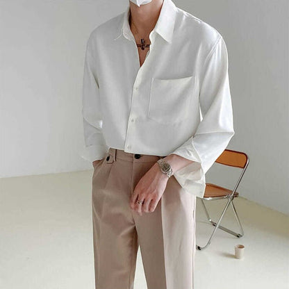 xiangtuibao - Button down Collar Shirt for Men