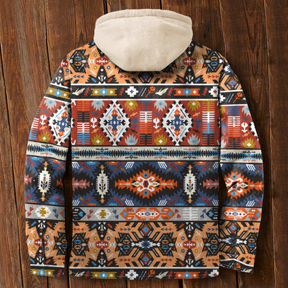 xiangtuibao - Men's Autumn & Winter Outdoor Casual Vintage Ethnic Print Hooded Jacket