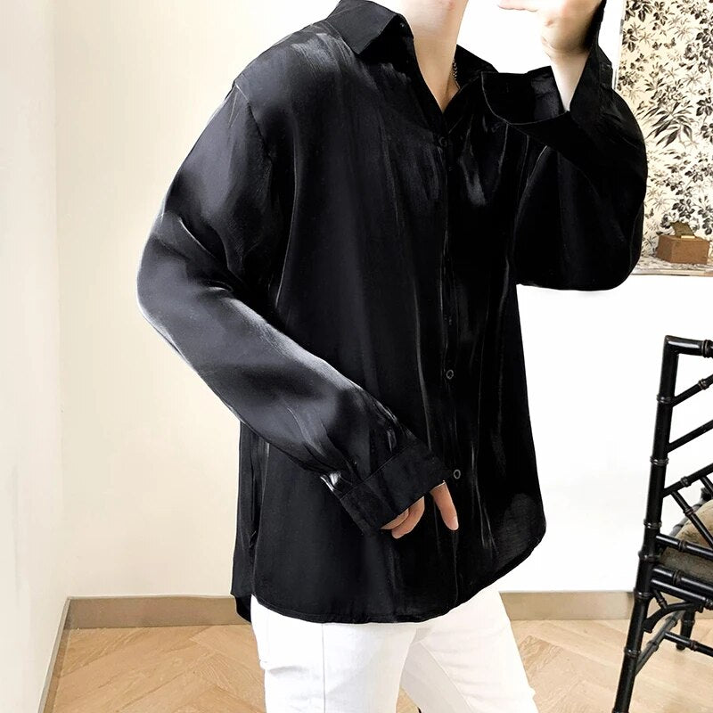 xiangtuibao -  Brand Fashions Casual Long Sleeve Men Shirt Social Streetwear Clothes Casual Plaid Casual Formal Social Classic B3