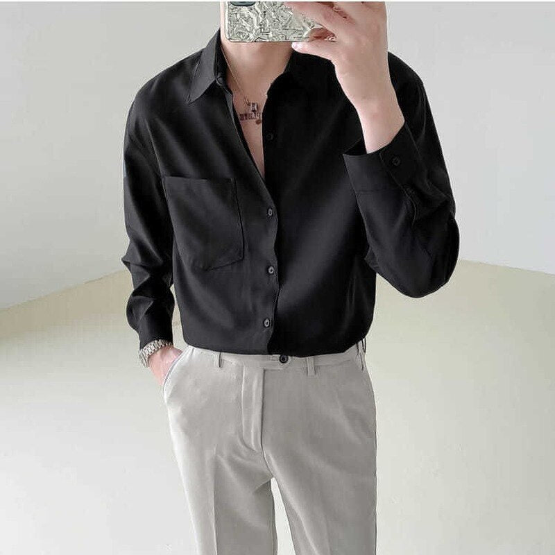 xiangtuibao - Button down Collar Shirt for Men