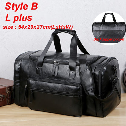 Men Quality Leather Travel Bags Carry on Luggage Bag Men Duffel Bags Handbag Casual Traveling Tote Large Weekend Bag Hot XA631ZC