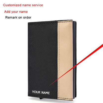 RFID  Top Pu Leather Wallet  Multifunction Magnet Wallet  Men &amp; Women Credit Card Holder with Note Compartment &amp; Coin Pocket