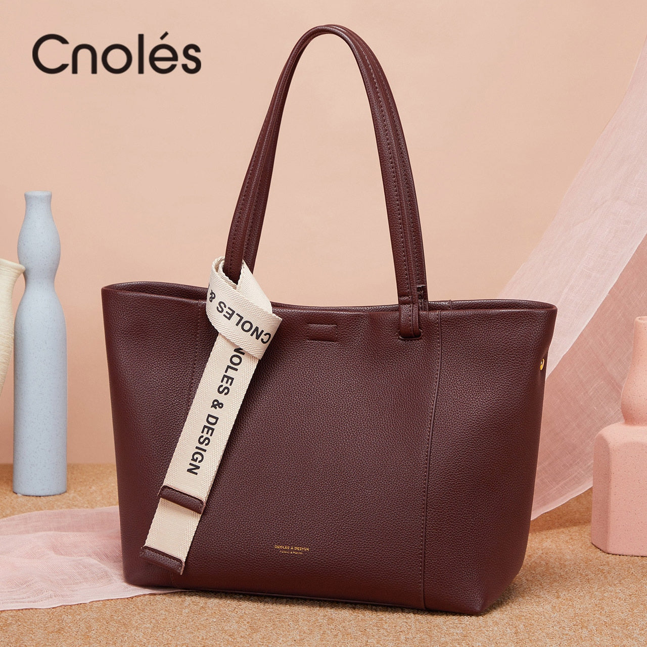 Cnoles Fashion Women Bucket Shoulder Bag Female Split Cow Leather Large Capacity Tote Bag Lady Handbags Messenger Bags