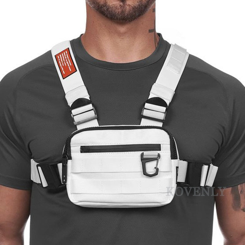 Streetwear Men Bag Tactical Vest Hip Hop Style Crossbody Chest Bags Packs for Fashion Punck Chest Rig Vest Waist Bag Unisex