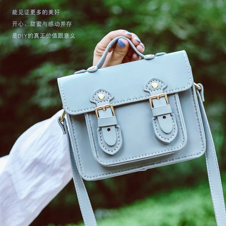 LL002 Diy Cambridge Bag Handmade Stitching With Sewing Tools Handle Shoulder Bag Accessories Pu Leather Adjustable