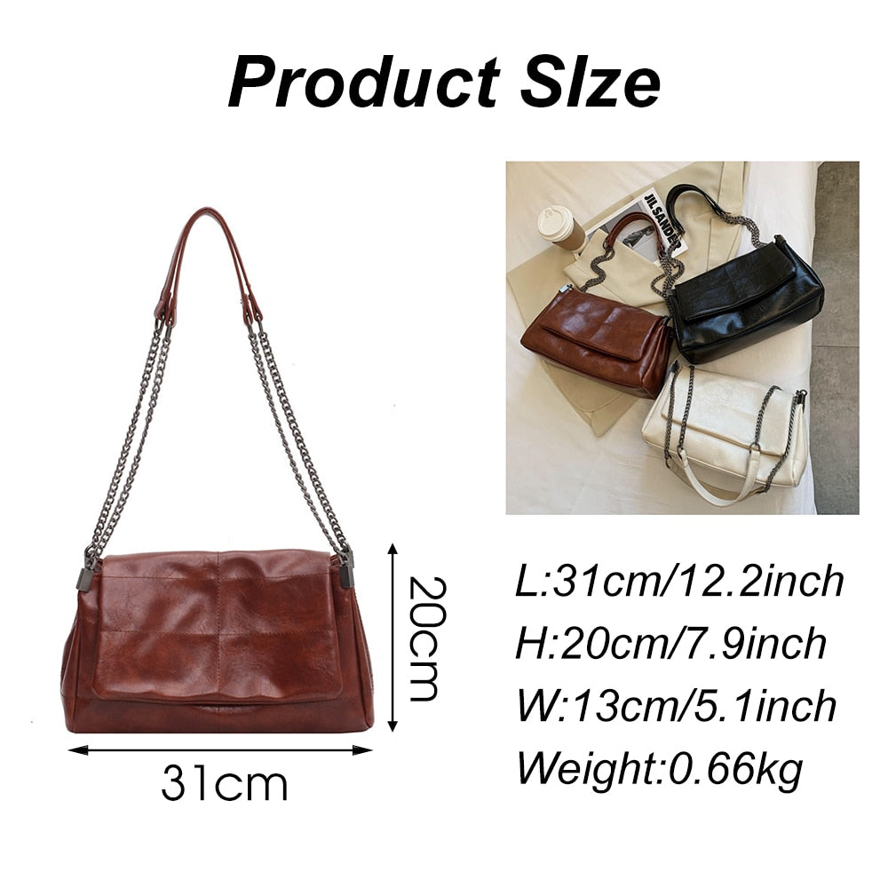 Brand Designer Women&#39;s Tote Bags Winter New Lady Shoulder Bag High Quality Leather Handbags Large Capacity Shopper Bag