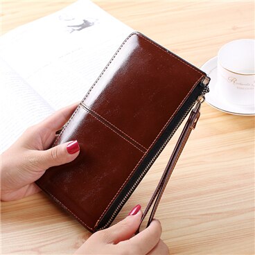 Luxury Women&#39;s Wallet Ladies PU Leather Long Women&#39;s Mobile Phone Bag Card Bag Handbag Fashion Convenient Wallet Women