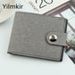 Men&#39;s Multifunctional Canvas Wallet Leisure Travel Lightweight Portable Short Style All Match Male Credit Card Holder Coin Purse