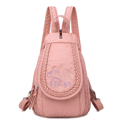 High Quality Backpack for Women New White Leather Backpack School Bag for Teenage Girls Female Travel Backpack Mochila