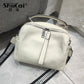 Soft Genuine Leather Handbag Elegant Fashion Tassel Female Small Shoulder Bag Large Capacity Simple Casual Women Crossbody Bag