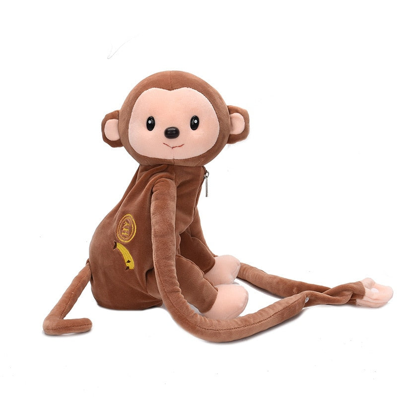 Female cute bag cartoon women monkey plush doll shoulder bag girls mobile phone bag autumn new style