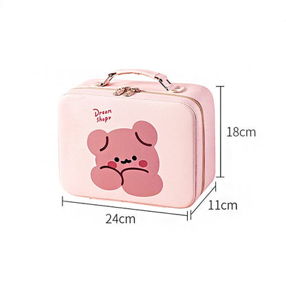 Cosmetic Bag Women Large Capacity Multifunction Makeup Bag Cartoon Dog Bear Cute Travel Wash Beauty Bag Storage Case Girl WY34