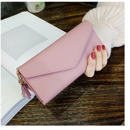 Long Tassel Wallet Women Purses  Fashion Coin Purse Card Holder Wallets Female High Quality Clutch Money Bag PU Leather Wallet