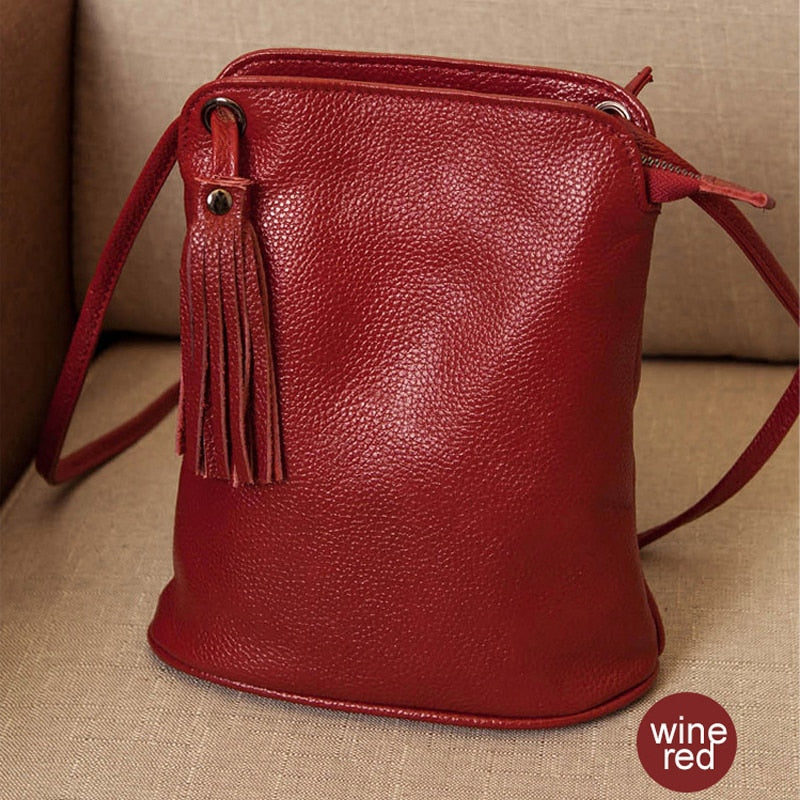 New Cross Body Cell Phone Purses Vintage Bag Women Small Shoulder Bag Genuine Leather Softness Mini Bag for Woman Messenger Bags