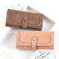 Many Departments Faux Suede Long Wallet Women Matte Leather Lady Purse High Quality Female Wallets Card Holder Clutch Carteras