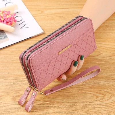 Long Women&#39;s Wallet Female Purses Tassel Coin Purse Card Holder Wallets Female Pu Leather Clutch Money Bag Female Wallet