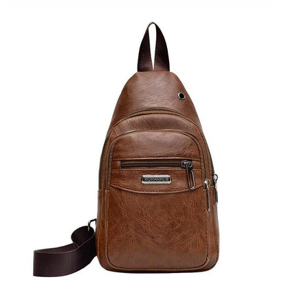 Male Shoulder Bag USB Charging Crossbody Chest Bag For Men Anti Theft Chest Waist Pack Trip Messenger Bags Single Strap Back Bag