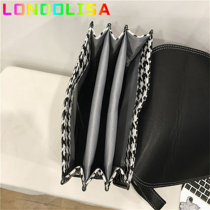 Korean Style Women's Backpack Fashion INS 3 Layers Houndstooth Back Pack Bags for Girls Luxury Lattice Female Shoulder Bag