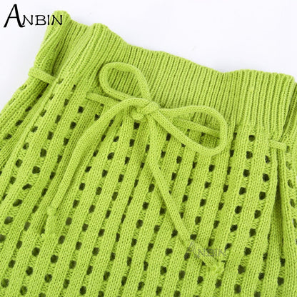 Women&#39;s Shoulder Bag Korean Fashion Wool Knitted Woolen Drawstring Mouth Shopping Hollow Out Bucket Bags Casual Female Handbag