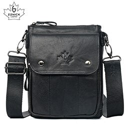 Men&#39;s Shoulder Bag Messenger Bag Genuine Leather Bags For Men Fashion Flap Belt Crossbody Bags Male Luxury Handbag ZZNICK