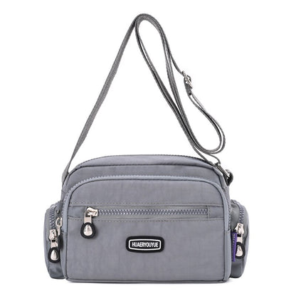 Women Fashion Nylon Shoulder Bag Solid Color Zipper Waterproof  Female Crossbody Bag Ladies Travel Handbag