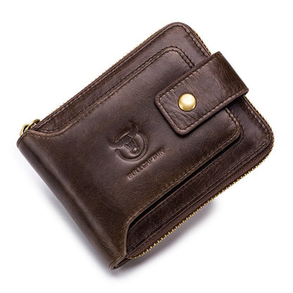 BULLCAPTAIN Brand men&#39;s Wallet Genuine Leather Purse Male Rfid Wallet Multifunction Storage Bag Coin Purse Wallet&#39;s Card Bags