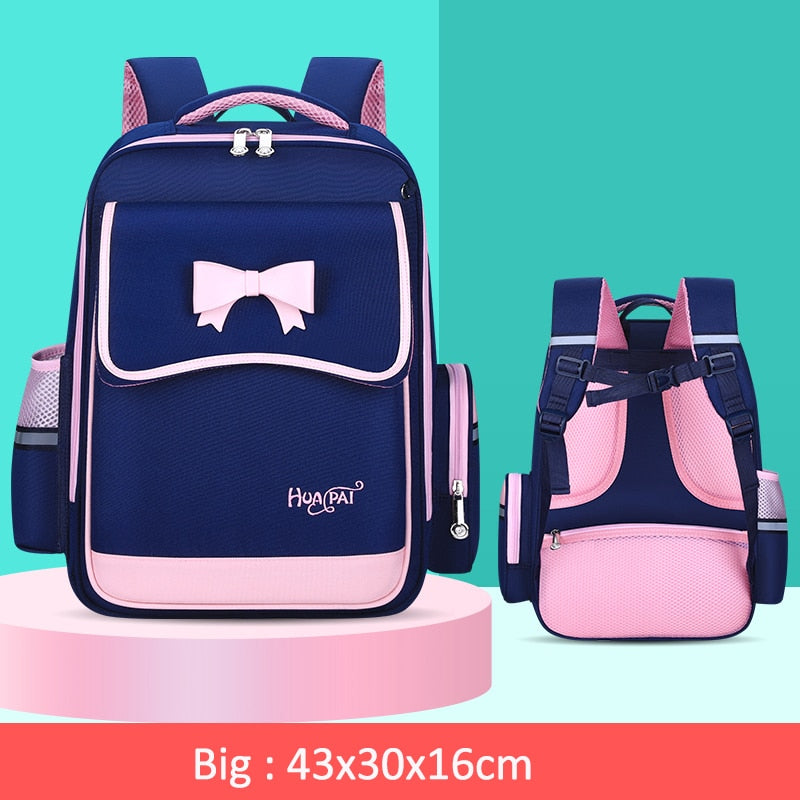 Children&#39;s School Bag 6~12 Year Girls Backpack Lovely Students Princess Book Bag for Girl Big Capacity Bowknot Schoolbag