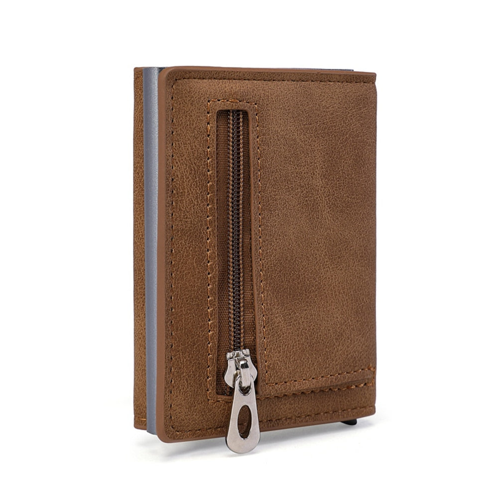 RFID  Top Pu Leather Wallet  Multifunction Magnet Wallet  Men &amp; Women Credit Card Holder with Note Compartment &amp; Coin Pocket