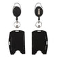 Unisex ID Retractable Badge Holder Reel &amp; Double Sided ID Card Badge Holder Hard Plastic Protector Cover Card Sleeve
