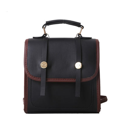 Messenger Bags Women Preppy Chic Students Vintage England Style Patchwork Crossbody Back Pack Teens PU Leather Soft Travel Bolsa